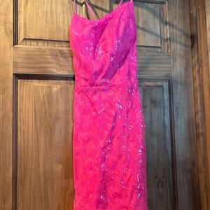 Vibrant Pink Sequin Dress